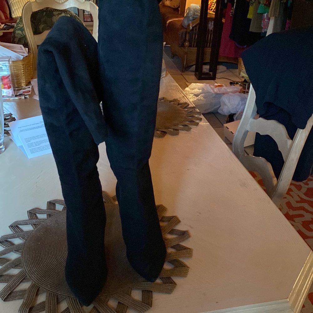 NWOT brand new Barney New York suede leather black over the knee boots size 38